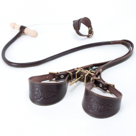 TRAILLA 2 GALGOS CUERO PREMIUM